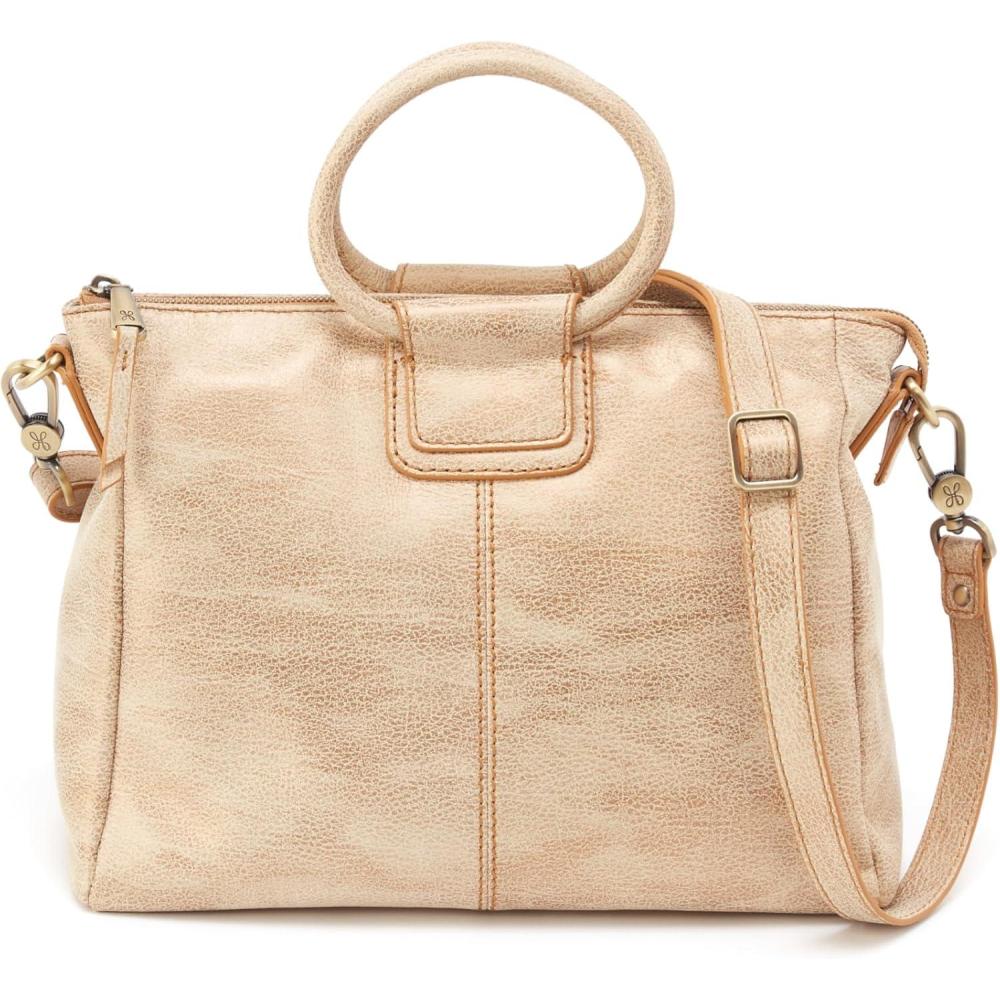 image:imageHOBO Sheila Medium Leather Satchel Crossbody Bag for Women with Top HandleGold Leaf