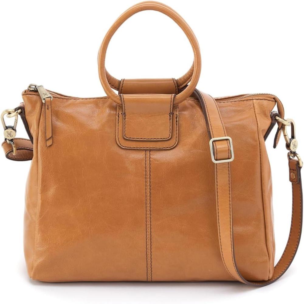 image:imageHOBO Sheila Medium Leather Satchel Crossbody Bag for Women with Top HandleNatural