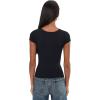 Free People Women’s Clean Lines Baby Tee(Black)