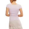 Free People Women’s Clean Lines Baby Tee(Falling Petal)
