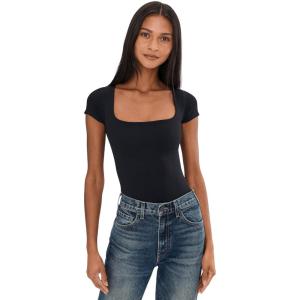Free People Women’s Clean Lines Baby Tee(Black)
