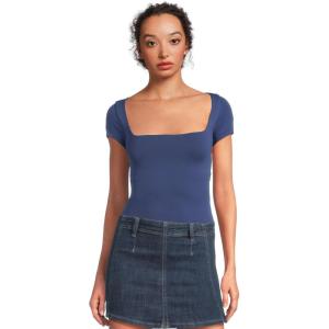 Free People Women’s Clean Lines Baby Tee(Indigo Pura)