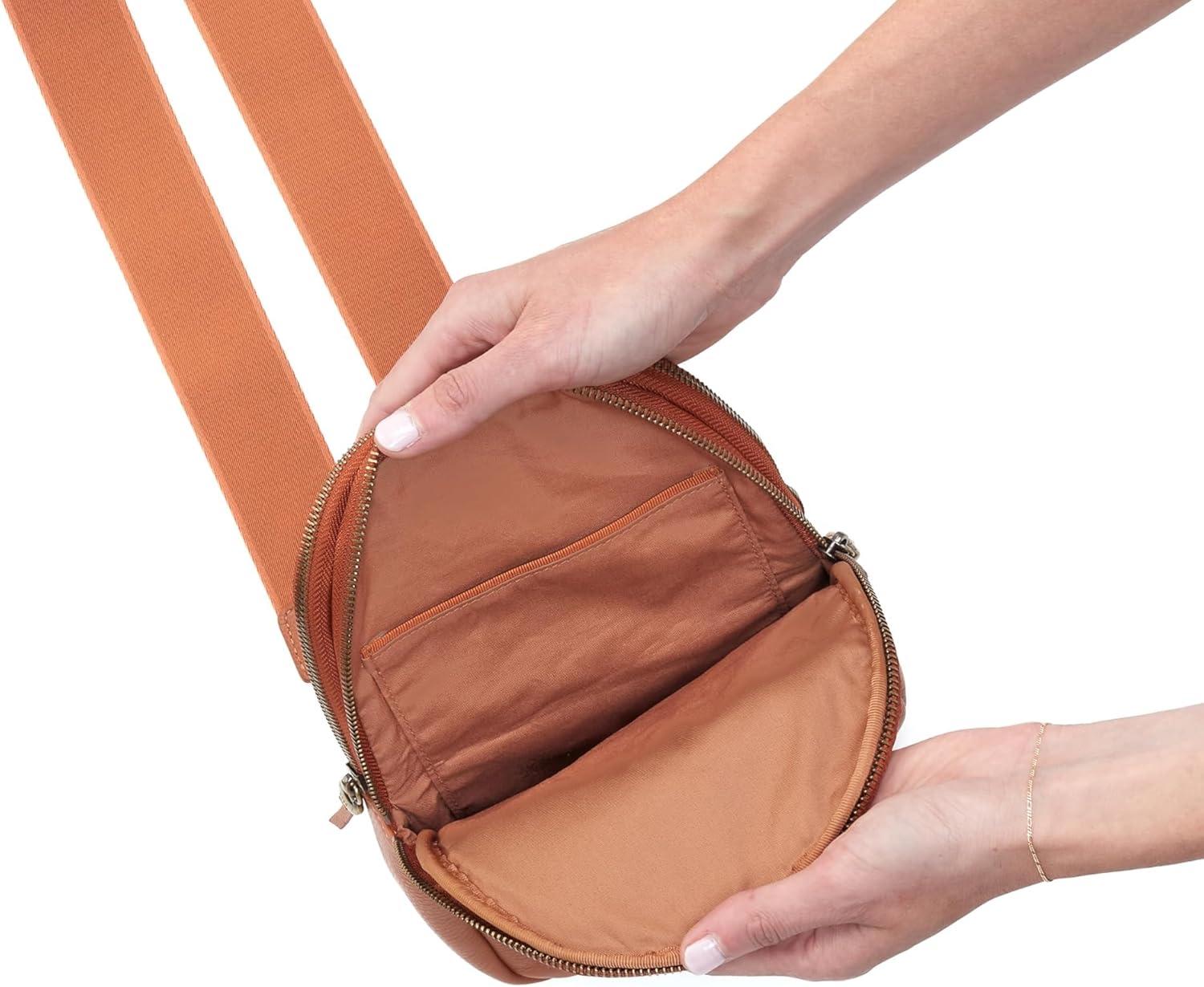 image:imageHOBO Cass Leather Sling Bag for WomenButterscotch