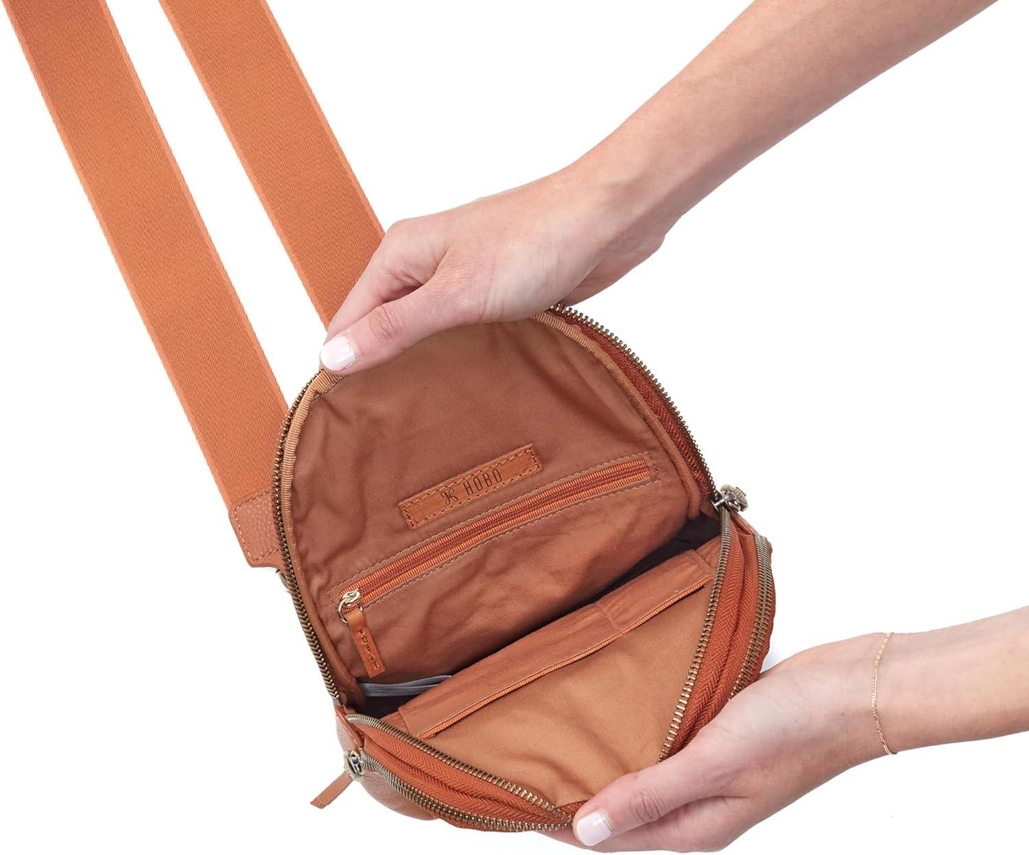 image:imageHOBO Cass Leather Sling Bag for WomenButterscotch