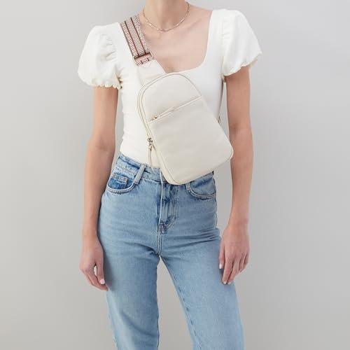 image:imageHOBO Cass Leather Sling Bag for WomenIvory