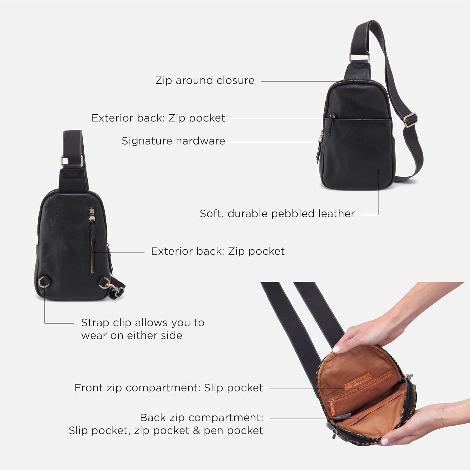 image:imageHOBO Cass Leather Sling Bag for WomenIvory