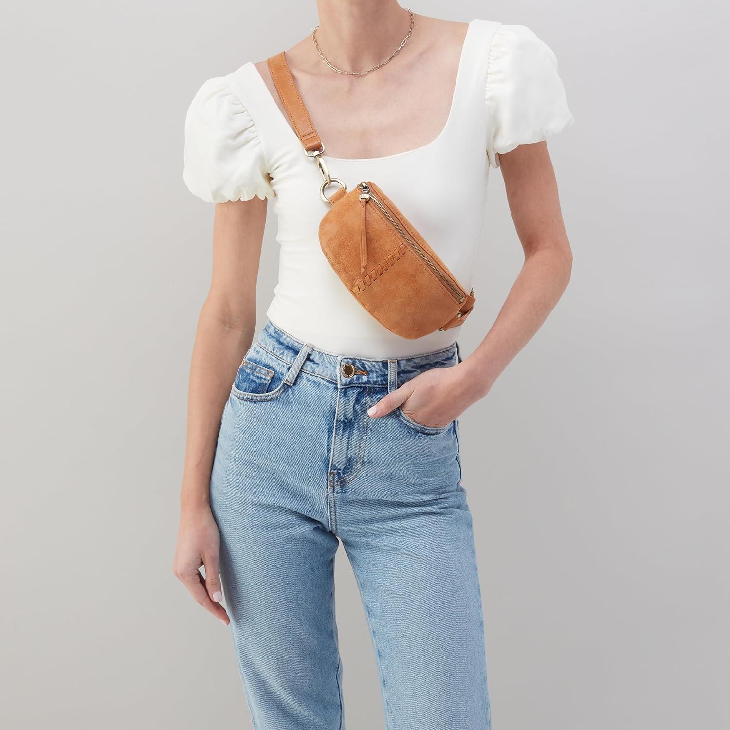 image:imageHOBO Fern Belt Bag for Women Convertible Crossbody and Shoulder BagWhiskey