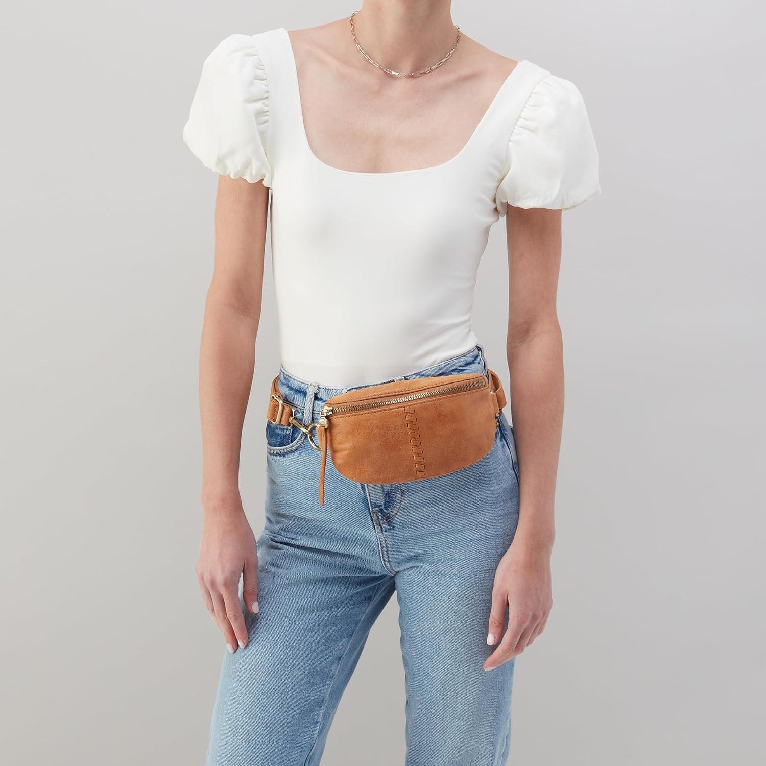 image:imageHOBO Fern Belt Bag for Women Convertible Crossbody and Shoulder BagWhiskey