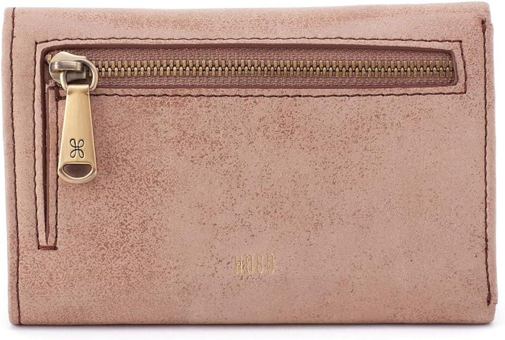 image:imageHOBO Jill Trifold Wallet For Women Snap Flap Closure and Patterened Polyester Lining Compact and Handy WalletHazel