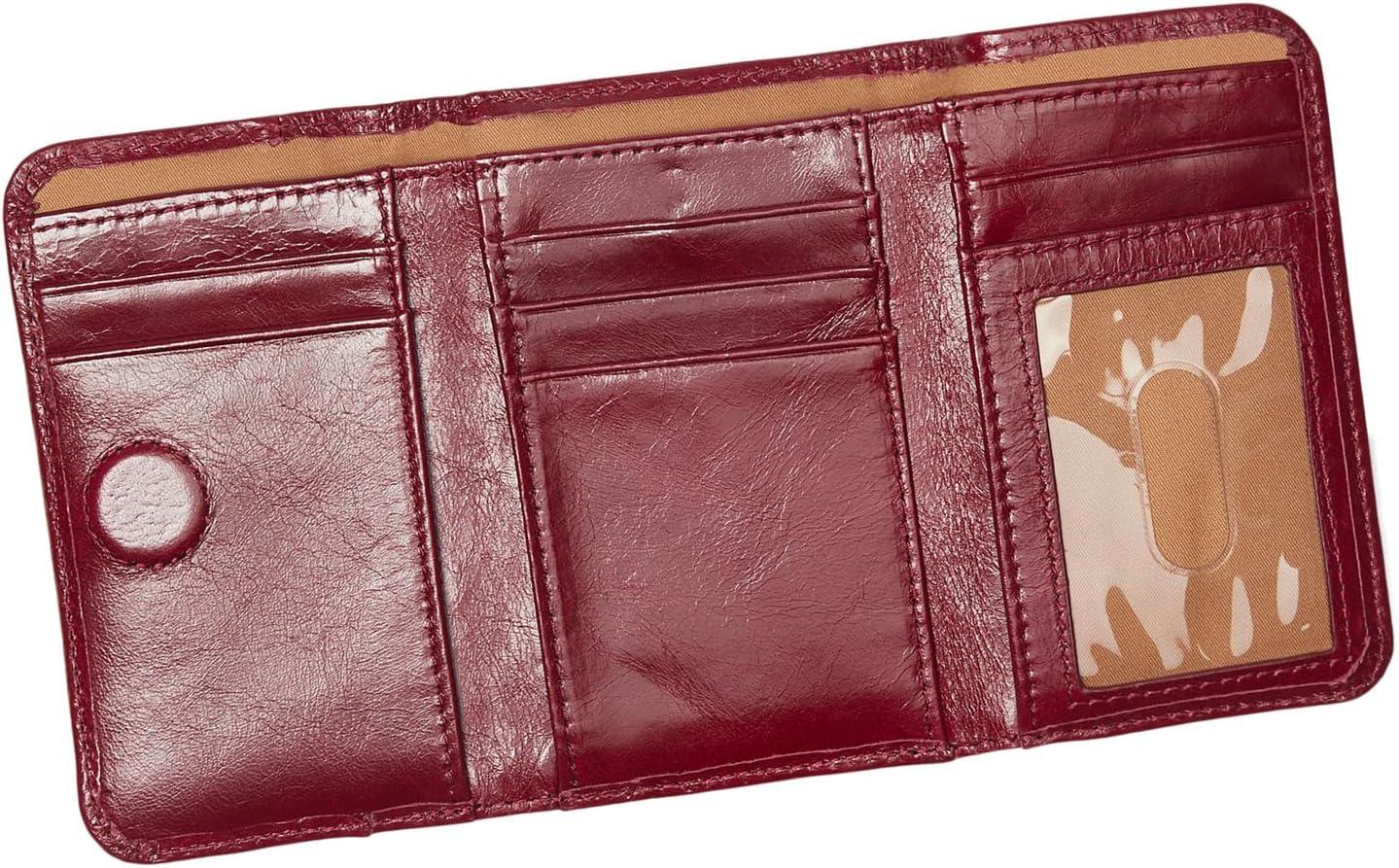 image:imageHOBO Jill Trifold Wallet For Women Snap Flap Closure and Patterened Polyester Lining Compact and Handy WalletSaddleberry