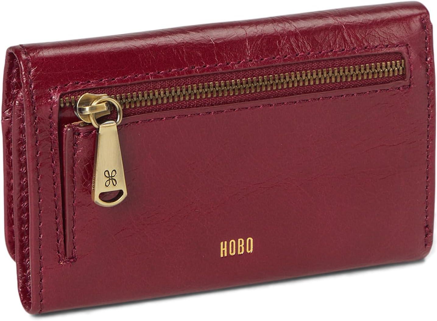 image:imageHOBO Jill Trifold Wallet For Women Snap Flap Closure and Patterened Polyester Lining Compact and Handy WalletSaddleberry