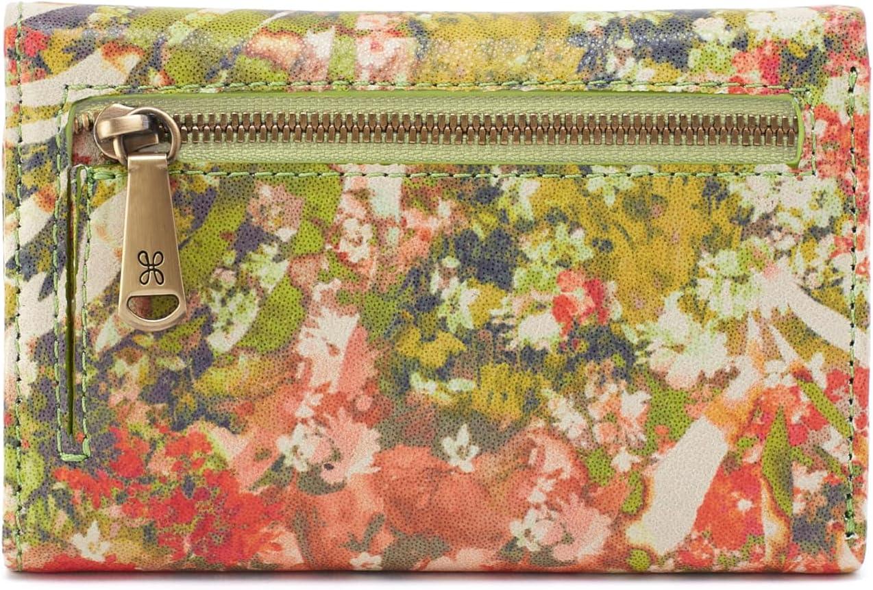 image:imageHOBO Jill Trifold Wallet For Women Snap Flap Closure and Patterened Polyester Lining Compact and Handy WalletTropic Print