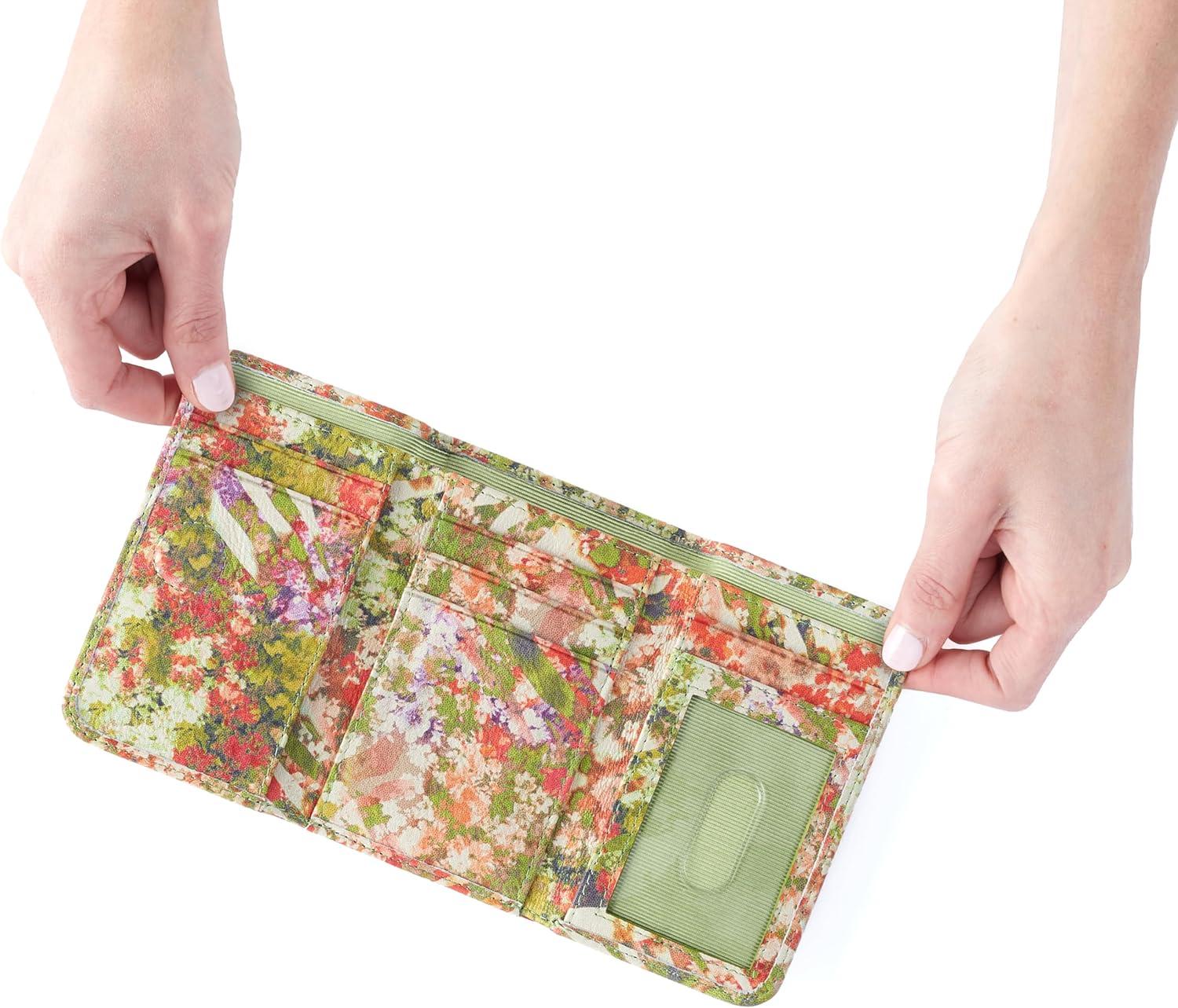 image:imageHOBO Jill Trifold Wallet For Women Snap Flap Closure and Patterened Polyester Lining Compact and Handy WalletTropic Print