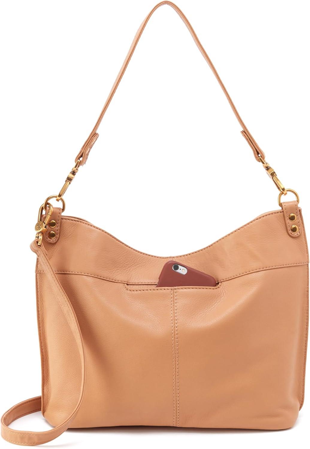 image:imageHOBO Pier Leather Shoulder Bag for Women Convertible to CrossbodySandstorm