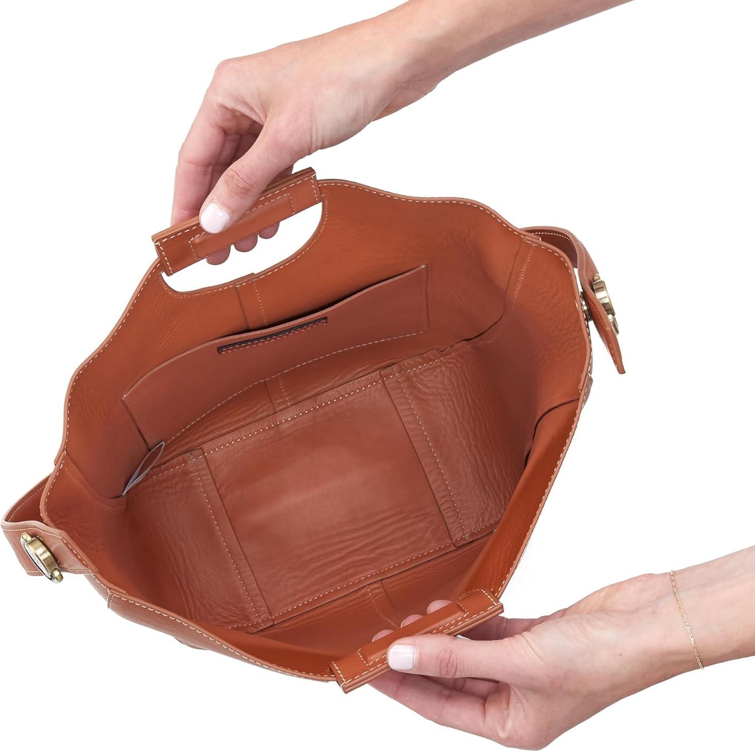 image:imageHOBO Womens Camden Shoulder Burnished Caramel One Size