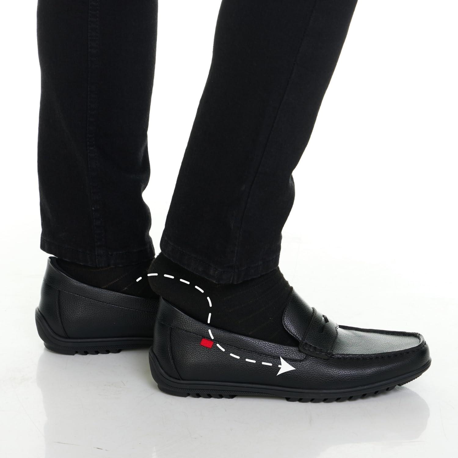 image:imageMarc Joseph New York Mens Casual Hands Free Slip on Penny LoafersBlack Faux Leather