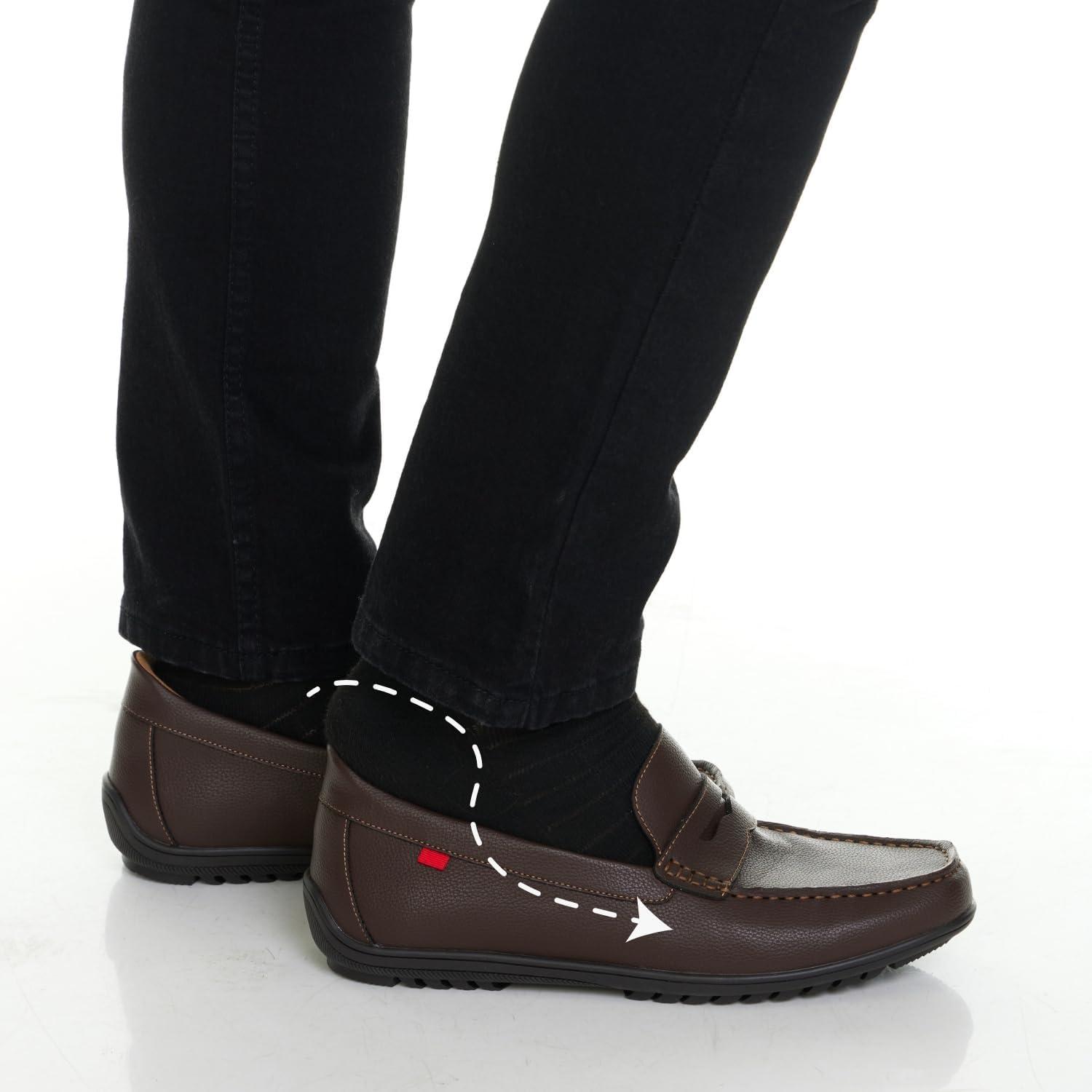 image:imageMarc Joseph New York Mens Casual Hands Free Slip on Penny LoafersBrown Faux Leather