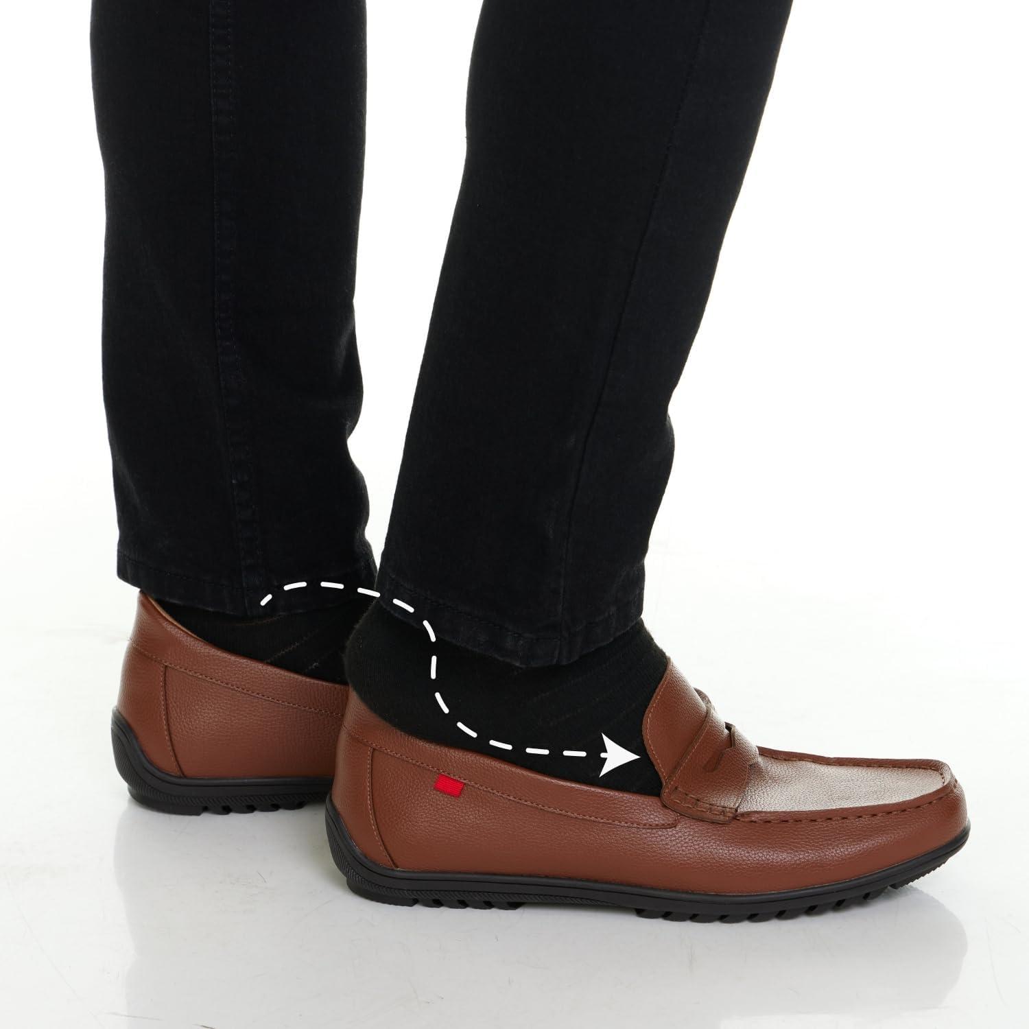 image:imageMarc Joseph New York Mens Casual Hands Free Slip on Penny LoafersCognac Faux Leather