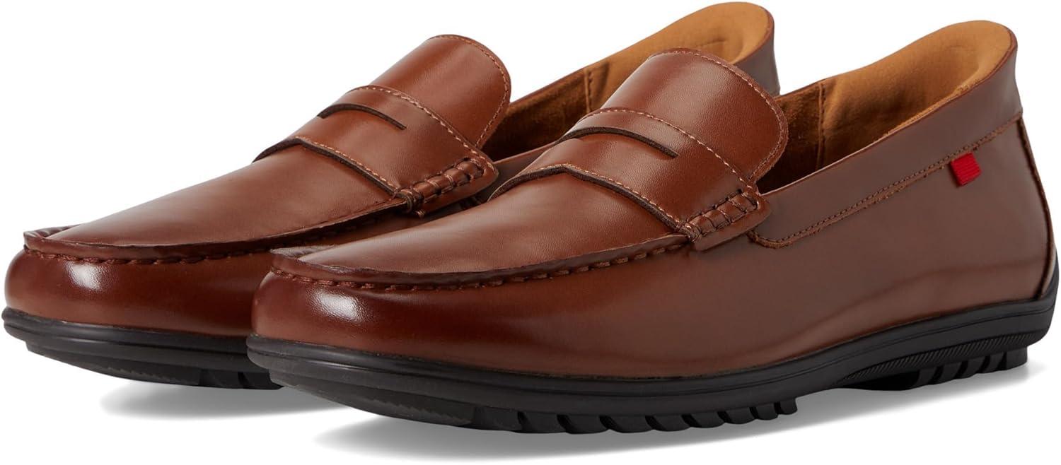 image:imageMarc Joseph New York Mens Casual Hands Free Slip on Penny LoafersCognac Napa Leather