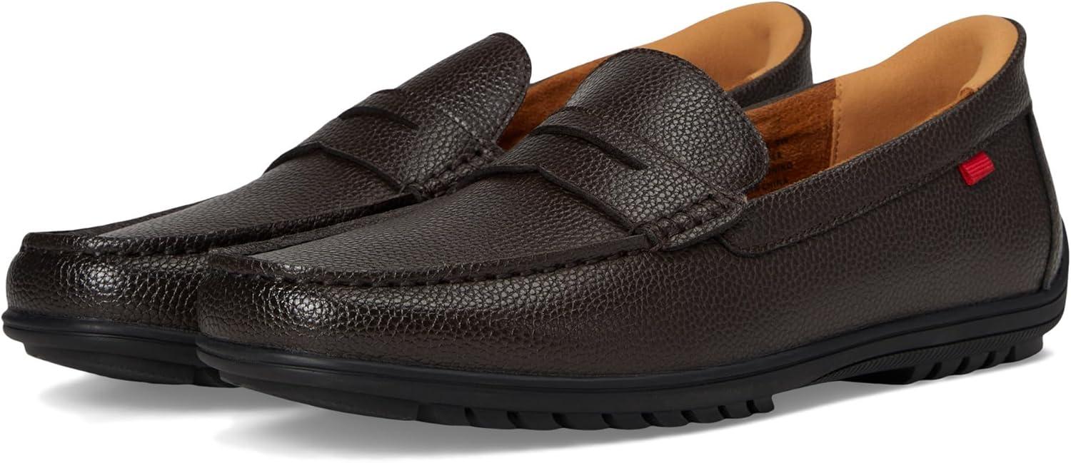 image:imageMarc Joseph New York Mens Casual Hands Free Slip on Penny LoafersMocha Grainy Leather