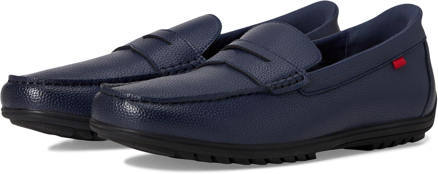image:imageMarc Joseph New York Mens Casual Hands Free Slip on Penny LoafersNavy Grainy Leather
