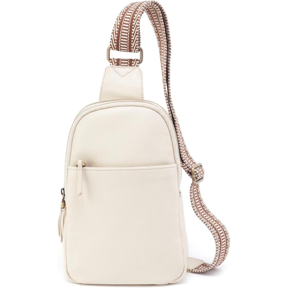 image:imageHOBO Cass Leather Sling Bag for WomenIvory