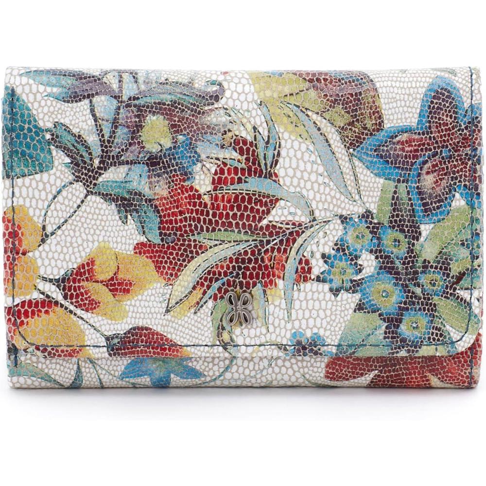 image:imageHOBO Jill Trifold Wallet For Women Snap Flap Closure and Patterened Polyester Lining Compact and Handy WalletBotanic Print
