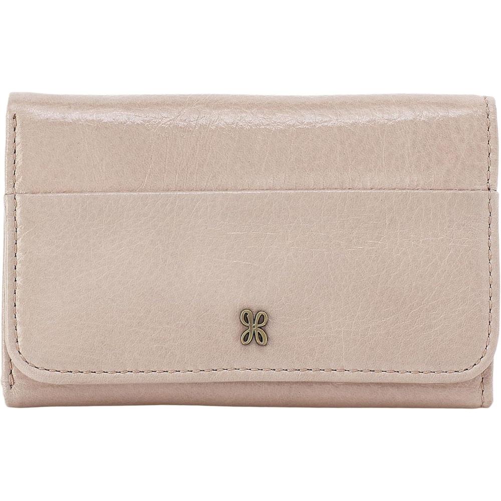image:imageHOBO Jill Trifold Wallet For Women  Snap Flap Closure and Patterened Polyester Lining Compact and Handy WalletStone Gloss