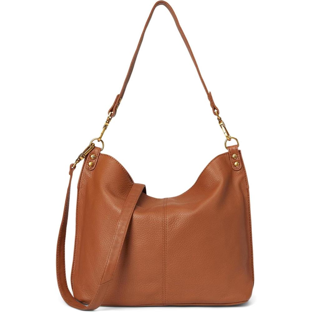 image:imageHOBO Pier Leather Shoulder Bag for Women Convertible to CrossbodyWarm Honey