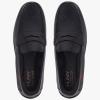 Marc Joseph New York Men’s Casual Hands Free Slip on Penny Loafers(Black Faux Leather)