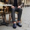 Marc Joseph New York Men’s Casual Hands Free Slip on Penny Loafers(Navy Grainy Leather)