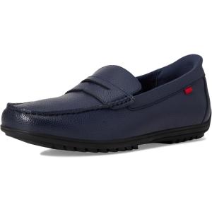 Marc Joseph New York Men’s Casual Hands Free Slip on Penny Loafers(Navy Grainy Leather)