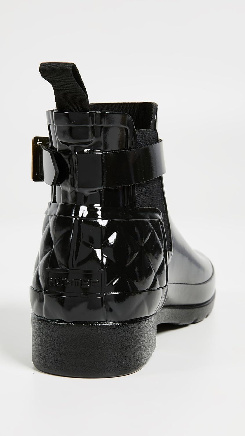 image:imagewomens Refined Chelsea Quilted GlossRain BootBlack