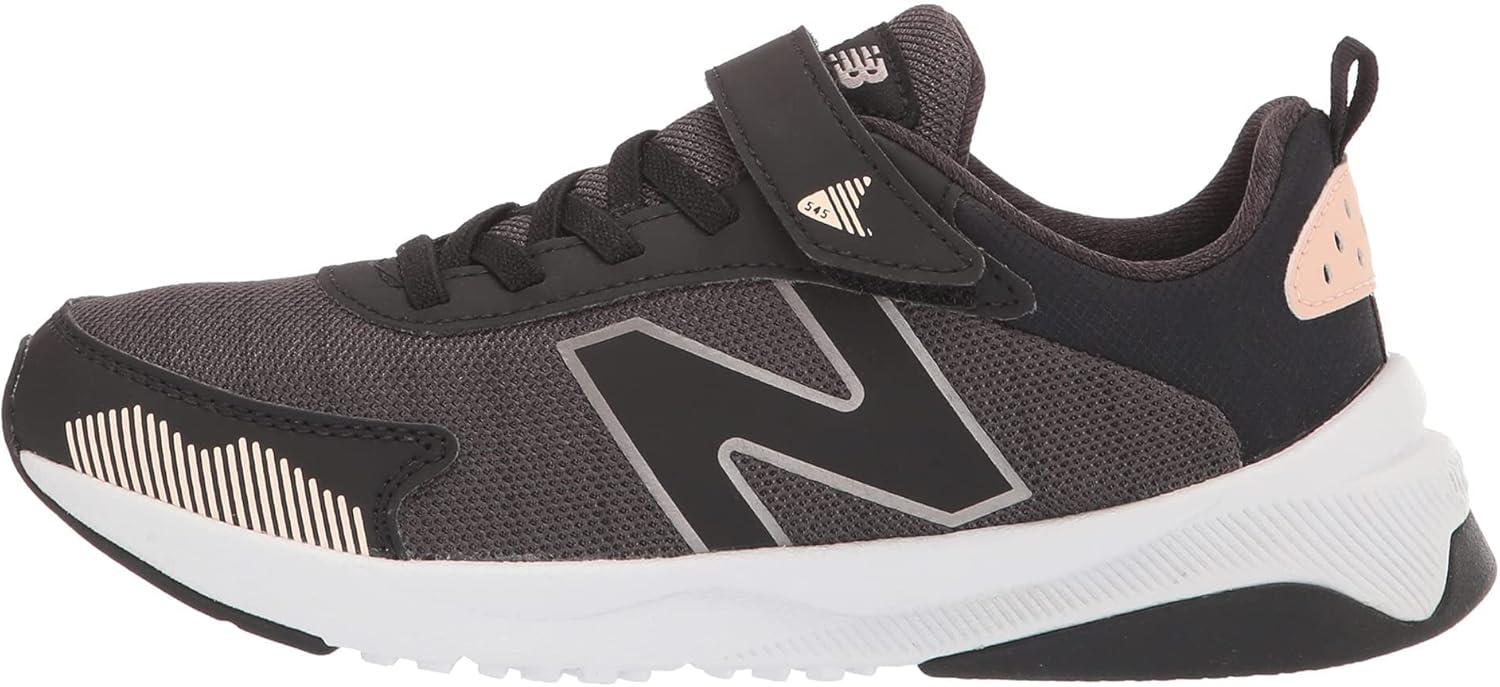image:imageNew Balance Kids Dynasoft 545 V1 Hook and Loop Running ShoeBlackOyster PinkChampagne Metallic