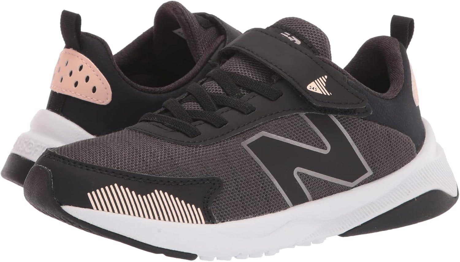 image:imageNew Balance Kids Dynasoft 545 V1 Hook and Loop Running ShoeBlackOyster PinkChampagne Metallic