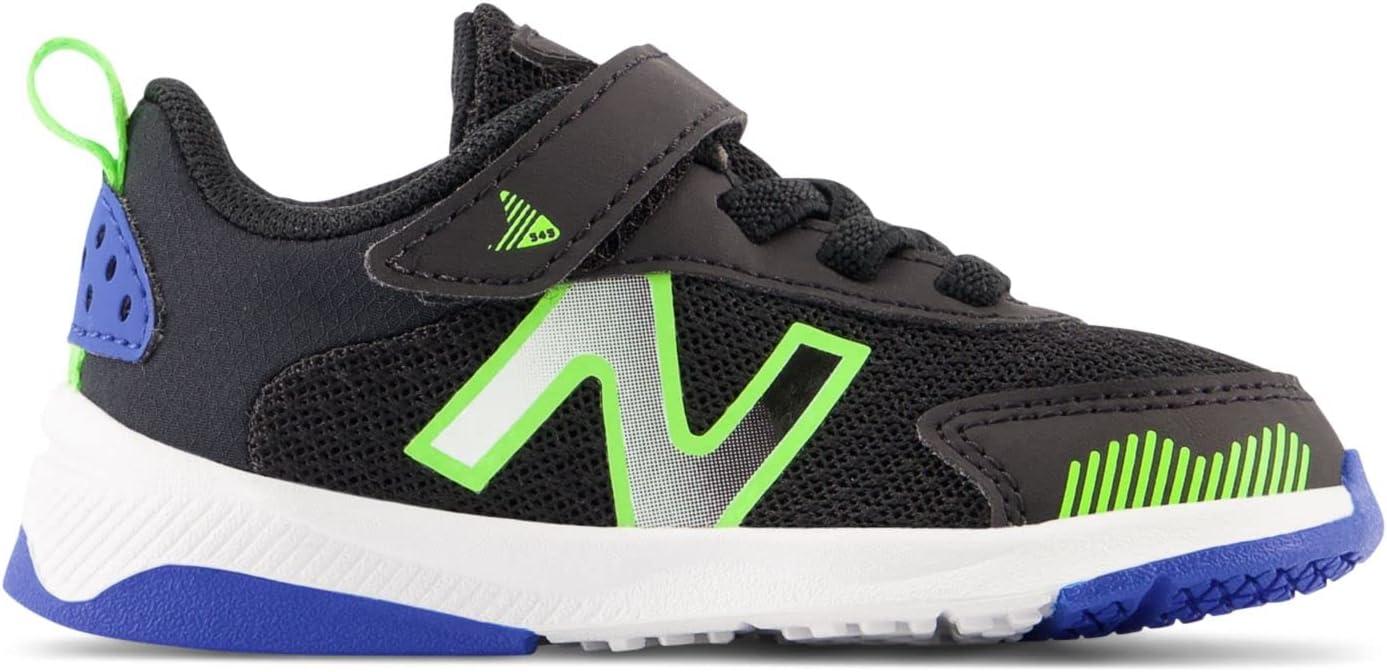 image:imageNew Balance Kids Dynasoft 545 V1 Hook and Loop Running ShoeBlackPixel GreenCobalt