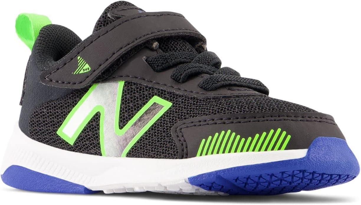 image:imageNew Balance Kids Dynasoft 545 V1 Hook and Loop Running ShoeBlackPixel GreenCobalt