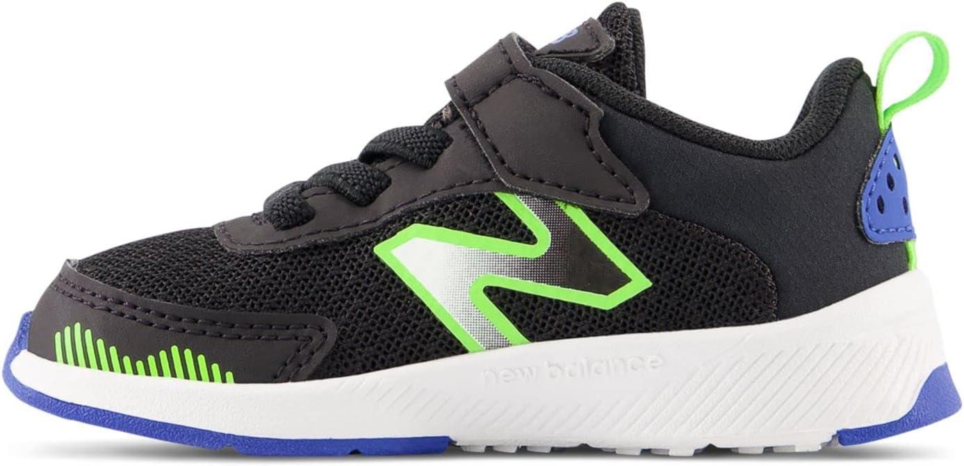 image:imageNew Balance Kids Dynasoft 545 V1 Hook and Loop Running ShoeBlackPixel GreenCobalt
