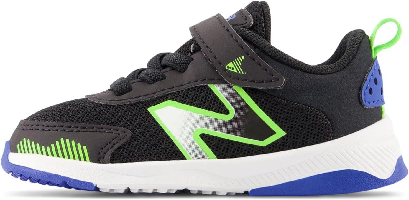 image:imageNew Balance Kids Dynasoft 545 V1 Hook and Loop Running ShoeBlackPixel GreenCobalt