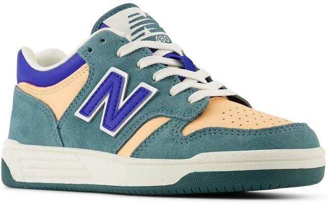 image:imageNew Balance UnisexChild 480 V1 Laceup SneakerNew SprucePeach BlossomTeam Royal