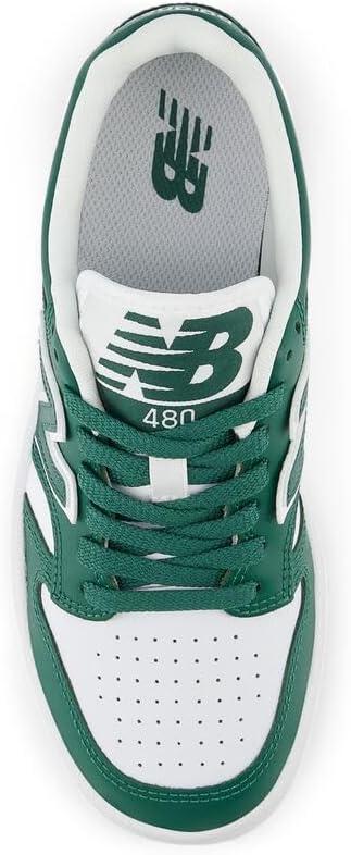 image:imageNew Balance UnisexChild 480 V1 Laceup SneakerTeam Forest GreenWhite