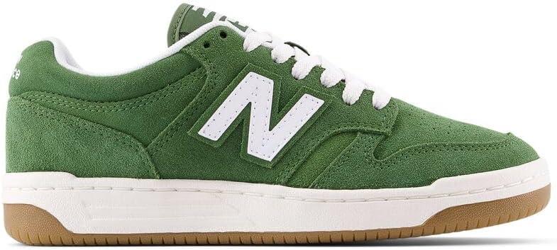 image:imageNew Balance UnisexChild 480 V1 Laceup SneakerWhiteDark Alpine Green
