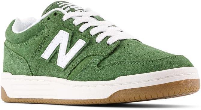 image:imageNew Balance UnisexChild 480 V1 Laceup SneakerWhiteDark Alpine Green