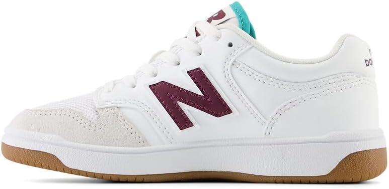 image:imageNew Balance UnisexChild 480 V1 Laceup SneakerWhiteNb Burgundy