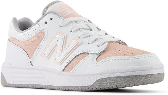 image:imageNew Balance UnisexChild 480 V1 Laceup SneakerWhitePink Haze