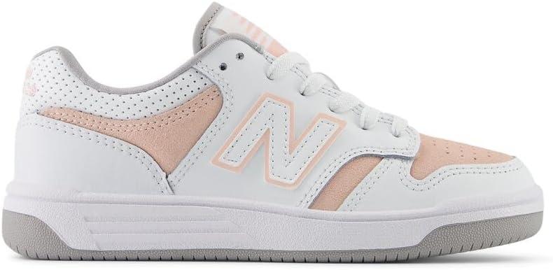 image:imageNew Balance UnisexChild 480 V1 Laceup SneakerWhitePink Haze