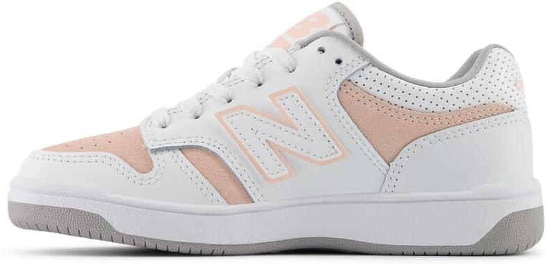 image:imageNew Balance UnisexChild 480 V1 Laceup SneakerWhitePink Haze