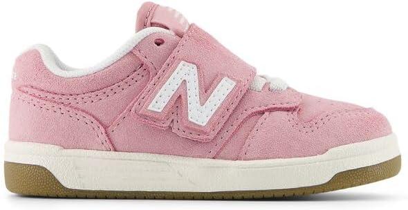 image:imageNew Balance UnisexChild 480 V1 Laceup SneakerWhitePink Taffy