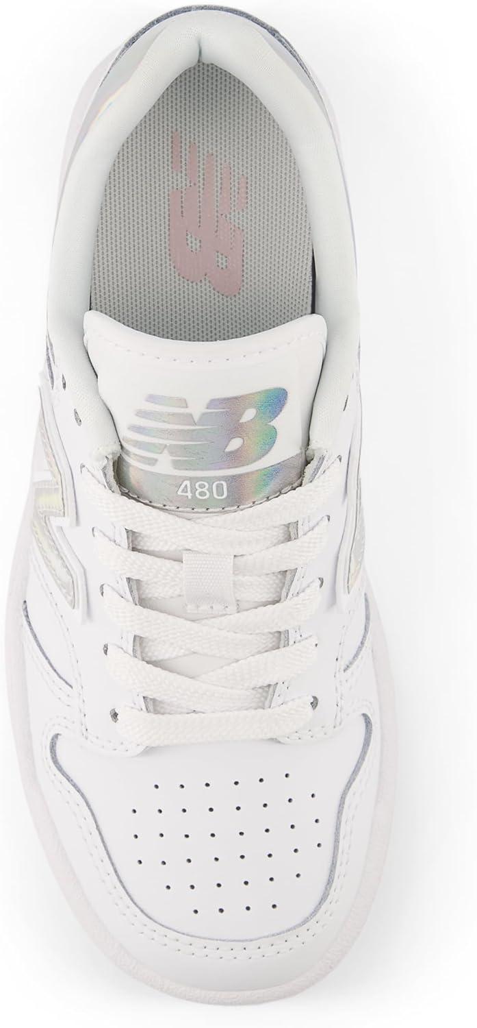 image:imageNew Balance UnisexChild 480 V1 Laceup SneakerWhiteRose Sugar
