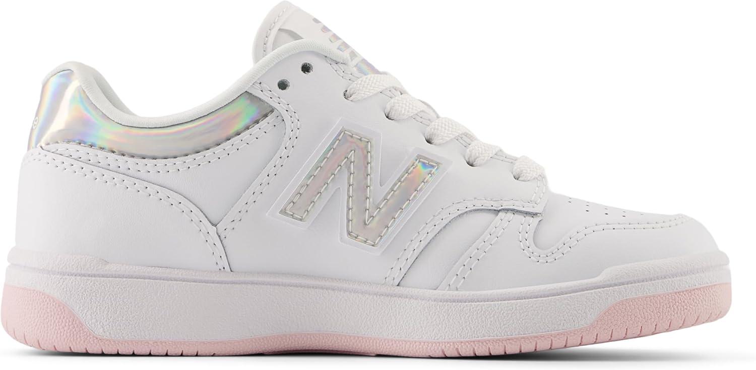 image:imageNew Balance UnisexChild 480 V1 Laceup SneakerWhiteRose Sugar